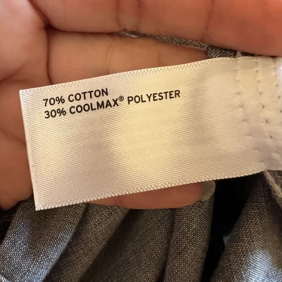 Duluth Trading Shirt Mens 2XL Tall Gray Coolmax Long Sleeve Button Up Untucked - Picture 6 of 11